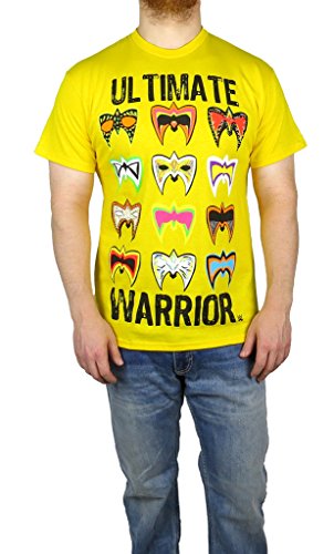 WWE Mens Ultimate Warrior Mask T-shirt