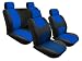 Holiday Sale and FREE upgrade any shipping service to PRIORITY MAIL (only takes about 2-3days.) Flat Cloth Univerisal Car Seat Cover Full Set Blue/black