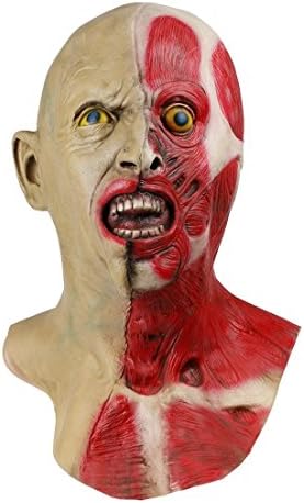 Home-World Scary Latex Full Head Zombie Mask Vintage Halloween Party Fancy Dress Up Costumes for Adult Haunted House Props