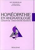 Livres Ostéopathie - Homéopathie en rhumatologie