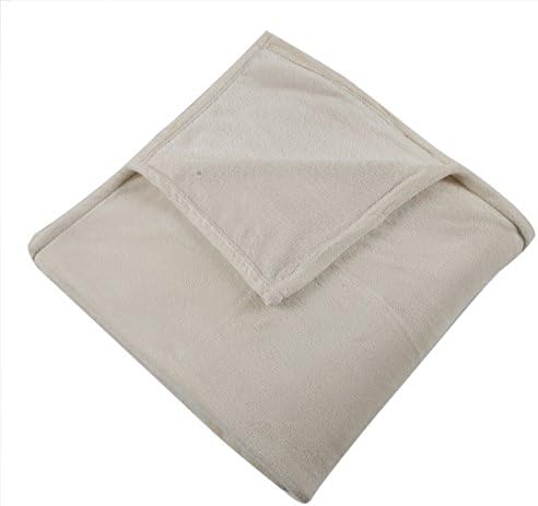 Somewhere Super Soft Wear-Resistant Coral Fleece Blanket King Size 90 x 108 Inches,Ivory