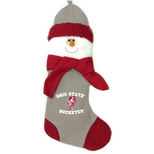 OHIO STATE BUCKEYES Christmas Holiday Stocking In Team Colors and Team Logo - (Measures 22