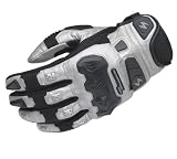 Scorpion Klaw Silver Motorcycle Short Gauntlet Gloves - Size : Large