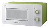 Daewoo QT2 Compact Microwave Oven 14 Litre, 600 Watt, White/Lime Green Kitchen & Housewares