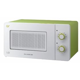 Daewoo QT2 Compact Microwave Oven 14 Litre, 600 Watt, White/Lime Green