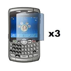 3 Pack of Premium Reusable LCD Screen Protectors (Covers full LCD Screen) for Blackberry Curve 8300 / 8310 / 8320 / 8330 [Accessory Export Packaging]