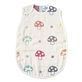 HBF ガーゼ スリーパー 6重 防寒 通気性抜群 ボタン開閉式 柔らかい 可愛い コットン パジャマ プレゼント 出産祝い Mサイズ （新生児~3歳頃） 60*40cm ベビー＆キッズ