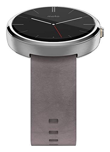 motorola moto 360 black leather smart watch