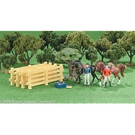 Click here to buy Breyer Found Horse Stevie and Belle Play Set by Breyer.
