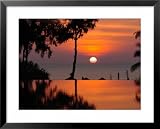Sunset Over Thailand in the Aftermath of the Tsunami, in Phuket, Thailand Photography Framed Art Poster Print by Mirrorpix, 31x25