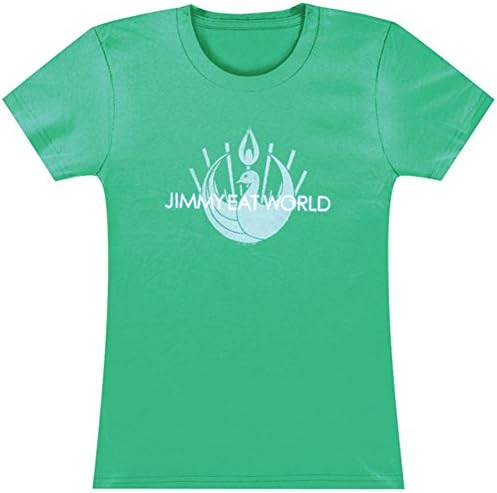 Jimmy Eat World Bird Girls Jr Soft tee Medium Green