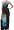 Two Flowers on Solid Black Graphic Print Beaded Halter Smocked Bodice Long / Maxi Dress