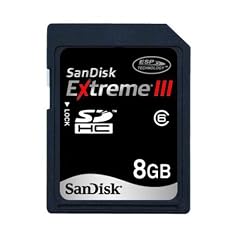 SanDisk EXTREMEIII SDHCカード 8GB SDSDRX3-8192-903