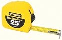 3 Pack Stanley 30-454 25' x 1" High-Visibility Fractional Read Tape Measure - Yellow