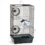 3-Level Small Animal Cage in Black Smoke