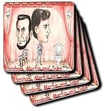 Londons Times Funny Panel Hollywood Cartoons - Abraham, Martin, And John - Coasters