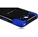 Generic Hybrid Double Layer Fusion Cover Case with Kickstand for LG Optimus G Pro E980 - Retail Packaging - Black/Blue