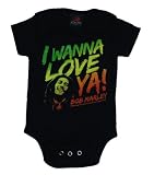 ON28-00 Bob Marley I Wanna Love Ya Rasta Infant Baby Creeper Romper