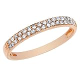Stackable Diamond Wedding Band 1/5 Carat (ctw) in 14K Rose Gold