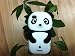 Lovely Panda 3D Soft Shell Case for iPhone 4/4S - Black