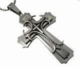 Men's Three Layer Cross Stainless Steel Pendant