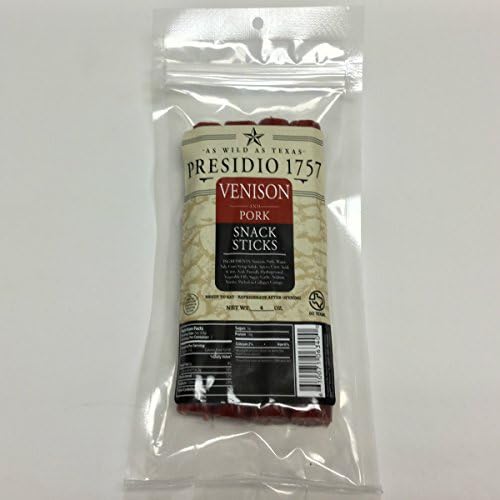 Presidio 1757 Premium Venison and Pork Snack Sticks - TWO 4 oz Bags - Texas Made, USDA Inspected