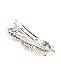 Women's Rhinestone Flower Hair Barrette Clip Hair Pin Antique Silver IMB2147