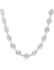 Sterling Silver Diamond Cut Small Circle Link Necklace