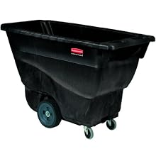 Rubbermaid Polyethylene Box Cart, Black