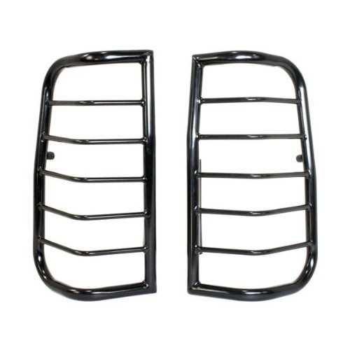 2001 2002 Mitsubishi Montero Black Powder Coated Tail Light Guards Full