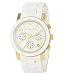 Michael Kors MK5145 Women's Gold Tone Rubber Bracelet MOP Dial Chronograph Watch