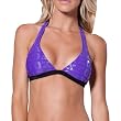 Fox Racing Check Point Fixed Halter Women's Top Swimsuit Swimwear - Purple