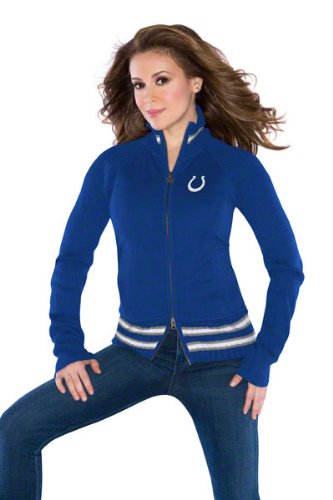 Indianapolis Colts Women's Full-Zip Sweater Mix Jacket - by Alyssa Milano at Amazon.com