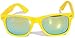 Vintage Retro Classic Mirror Reflective Revo Lens Trendy Wayfarer Style Sunglasses - 80's Fashion - Mens or Womens - Over 20 Colors Available (Mirror Lens - Yellow Frame)