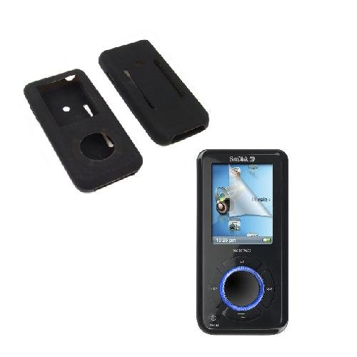 Black Silicone Case + Sansa e200