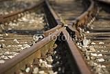 IMAGE OF Wallmonkeys Peel and Stick Wall Decals - Railroad Switch, Shallow Depth of Field - 60