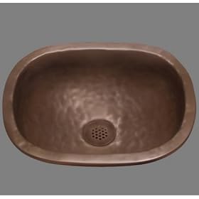 Bates and Bates Sinks Z1014T Bates and Bates Zelda Small Roval Lavatory Bar Sink Z Bronze