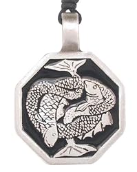 Celtic Fish Pewter Pendant Necklace