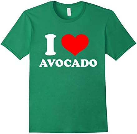 Men's I Love Avocado Tshirt 3XL Kelly Green
