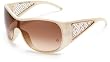 Mont Blanc Women's MB224 Resin Sunglasses,Pearl Beige Frame/Gradient Brown Lens,one size