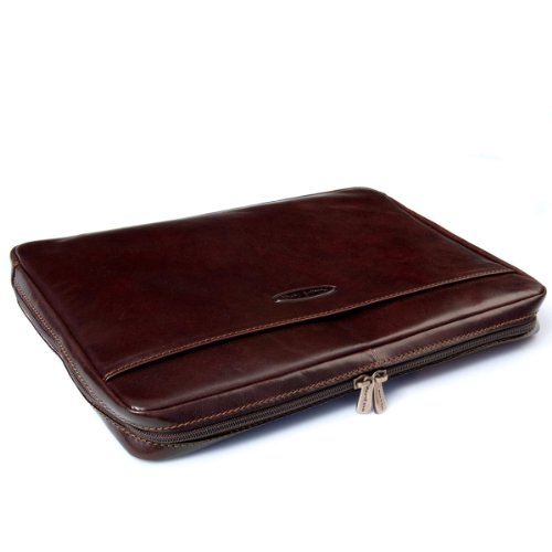 Maxwell Scott Luxury Brown Macbook Pro Leather Case (Davoli)