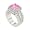 Classic/Vintage Promise Cocktail Sterling Silver ring with Pink & White CZs Size 7