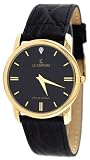 Le Chateau #7071-MG1 Men's Elegant Slim Leather Strap Watch