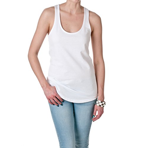 Next Level Apparel Women's Terry Racerback Tank, Bright White, Size Medium