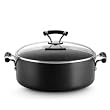 Circulon Contempo Hard Anodized Nonstick 7-1/2-Quart Covered Wide Stockpot