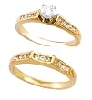 14K Yellow Gold Diamond Wedding Set - 0.60 Ct.