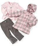 Nannette Little Girl 3-Piece Coat, Tee & Pants Set