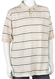  : Dawson and Brooks Men's Yarn Dyed Jersey Striped Polo, Oatmeal Heather, Medium