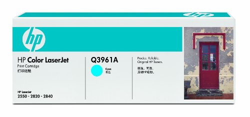 Original HP Color LaserJet Q3961A Cyan Print Cartridge in Retail Packaging