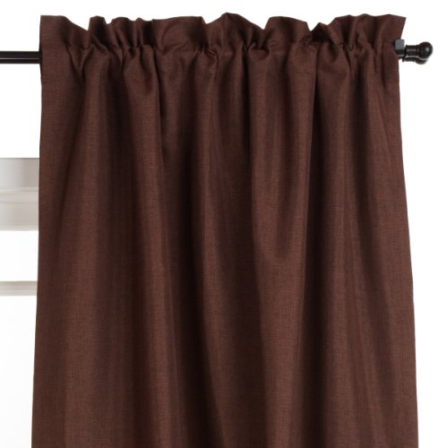 52-Inch by 84-Inch Hopsack Thermal Backed Black Out Pole Top Panel, Nutmeg